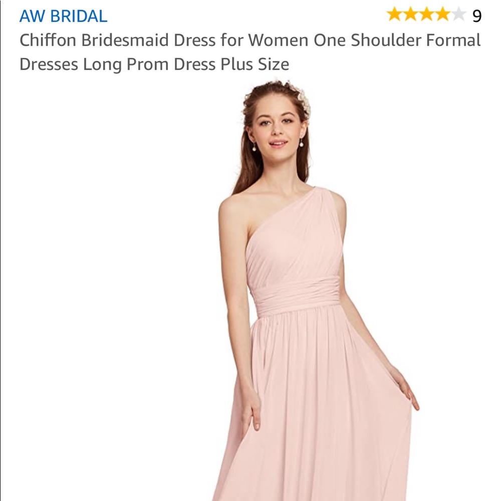 NEW AWBridal One Shoulder Chiffon Bridesmaid dress